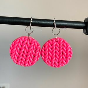 🌸 For Janet 🌸 Polymer Clay Sweater Knit Earrings